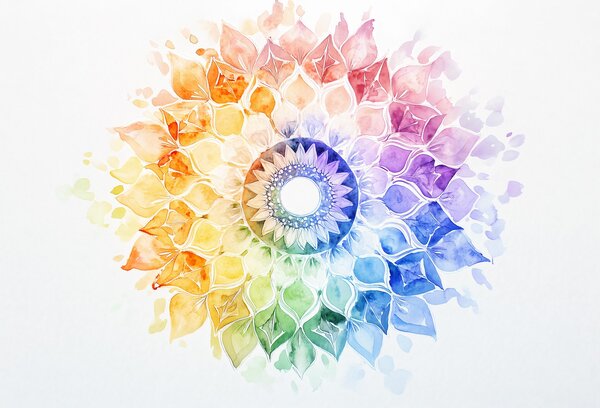 Fototapet - Mandala curcubeu (147x102 cm)