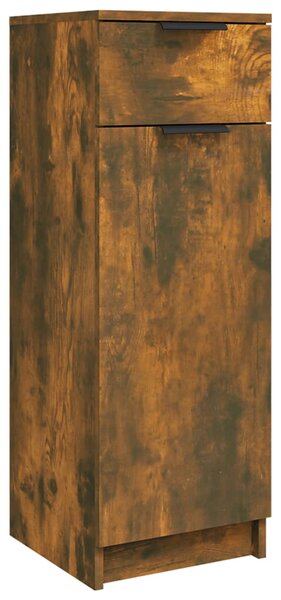 Dulap de baie, stejar fumuriu, 32x34x90 cm, lemn prelucrat