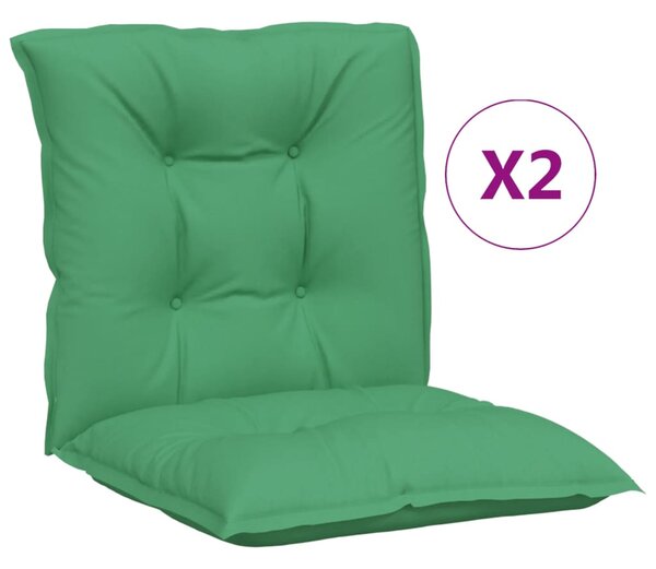 Perne scaun cu spătar mic, 2 buc., verde, 100x50x7 cm, textil