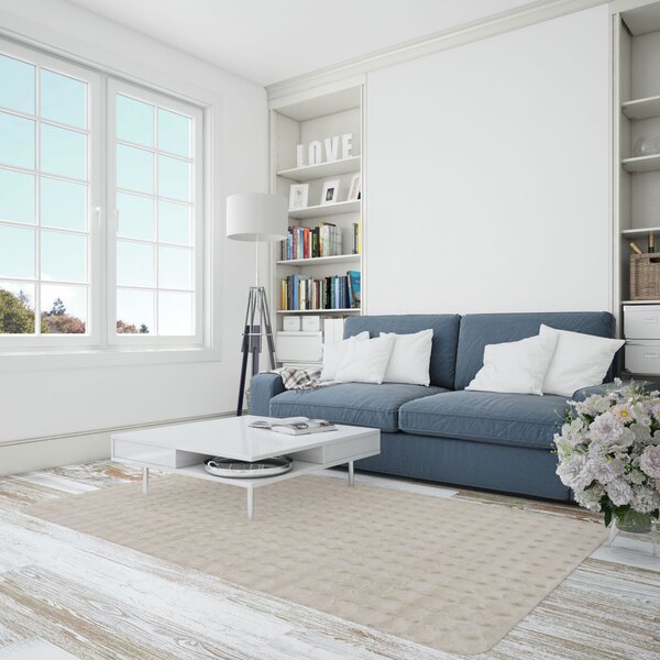 Model Blana Iepure Lop 050, Covor Living Dormitor, Efect 3D, Crem 50 x 80