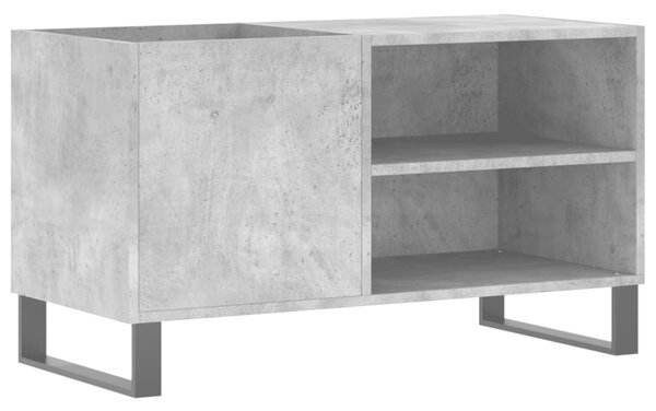 Dulap de discuri, gri beton, 85x38x48 cm, lemn prelucrat