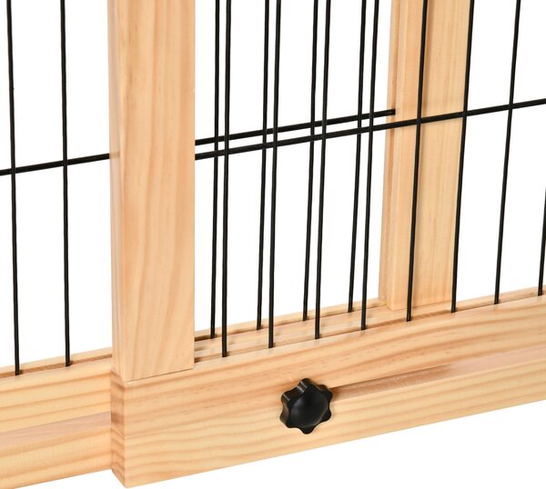 PawHut Poarta Extra Lata Independenta de 183x36x70cm pentru Animale de Companie, cu Lungime Reglabila, Bariere pentru Casa, Usa, Hol, Natur