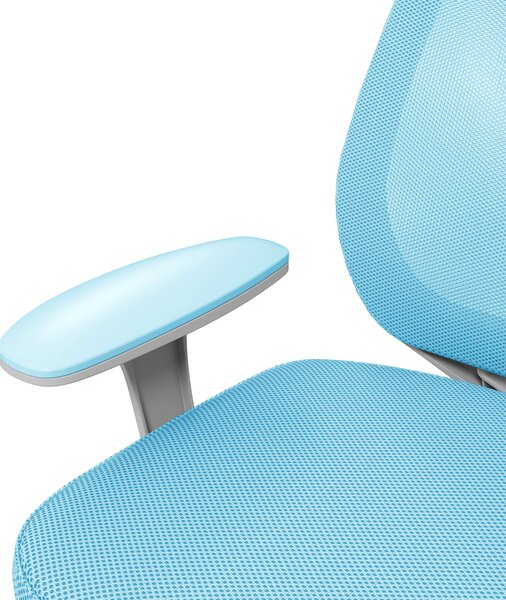 Vinsetto Scaun Birou Ergonomic cu Înălțime Reglabilă, Scaun Rotativ și Respirabil cu Înclinare, 55x48x82.5-94.5 cm, Albastru | Aosom Romania