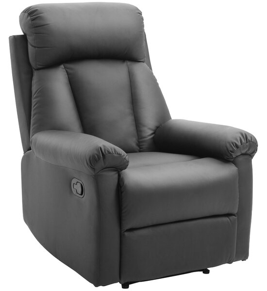 Fotoliu Relax Rabatabil cu Captuseala Ergonomica si Spatar Reglabil si Rabatabil 80×97×107cm Negru HOMCOM | Aosom RO