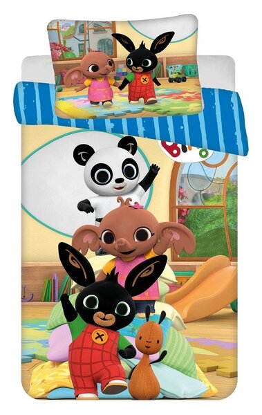 Lenjerie de pat pentru copii din bumbac pentru pătuț 100x135 cm Bing Bunny "Tower" – Jerry Fabrics