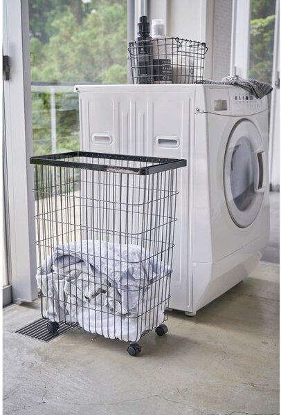 Coș de rufe negru din metal 55 l Tower – YAMAZAKI