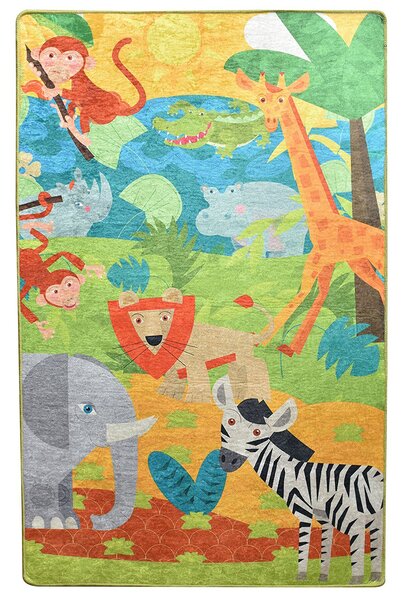 Covor pentru copii Animals, Multicolor, 100x160 cm
