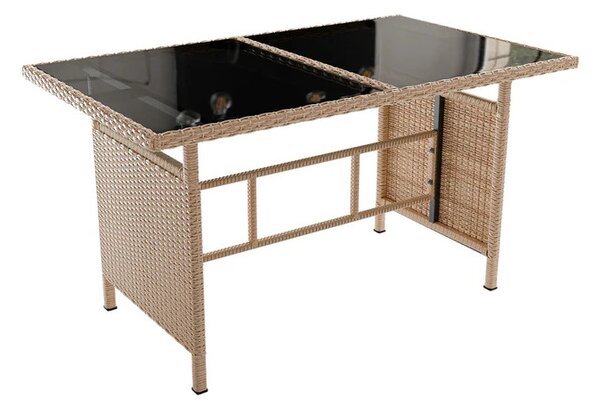 Juskys Set de grădină din ratan Turin - crem