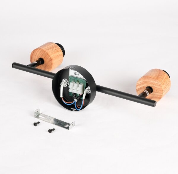 Brilagi - Spot BASKLITE 2x E27, 15W, 230V, lemn/negru