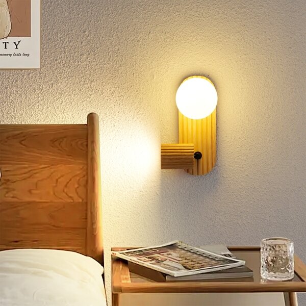 Brilagi - Aplică de perete cu spot MODERN WOOD 1xG9/5W/230V+1xGU10/8W lemn