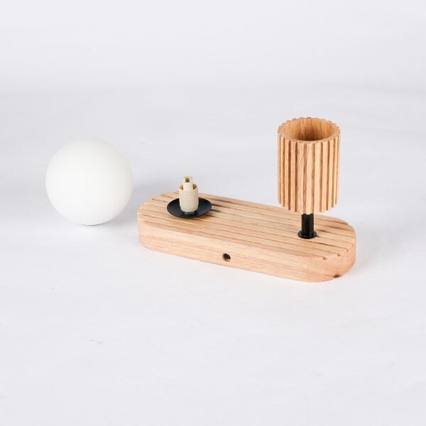 Brilagi - Aplică de perete cu spot MODERN WOOD 1xG9/5W/230V+1xGU10/8W lemn