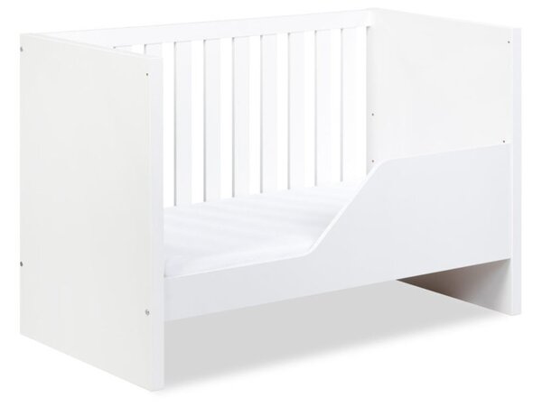 Pătuț pentru copii cu bariera KAMELIE,128x85x66,alb