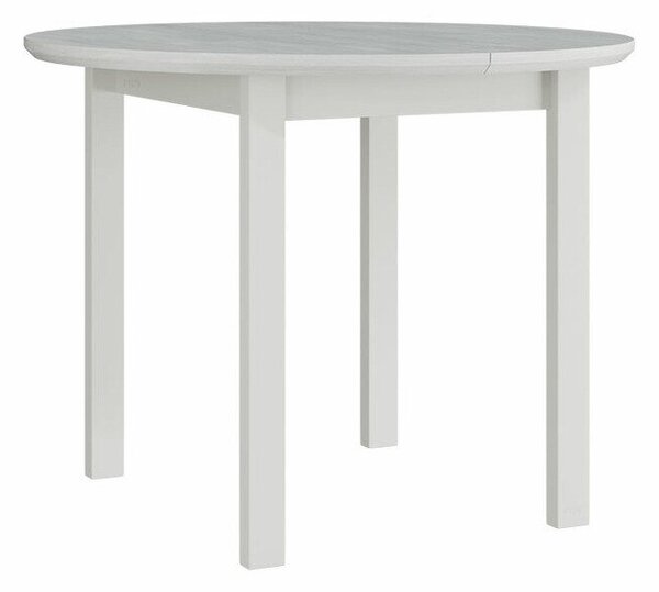 Masă Victorville 107Alb, 8cm, ExtensieExtensie, Furnir din lemn natural, Lemn
