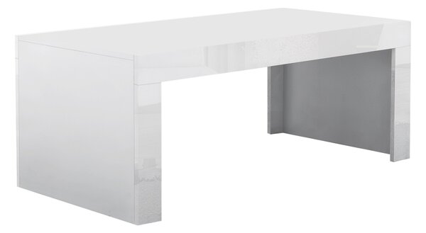 Măsuță de cafea Charlotte 107Alb, Alb lucios, 5x6x12cm, PAL laminat, Unghiular