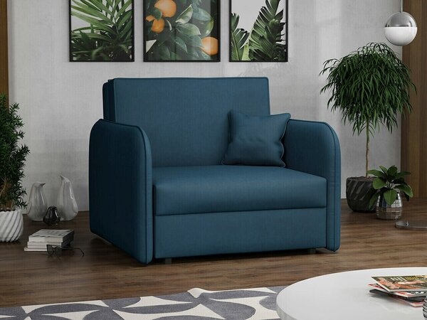 Fotoliu Lirael IAlbastru, 9x10x10cm, Tapiterie, PicioarePicioare: Metal, Mobilier deja asamblatMobilier deja asamblat