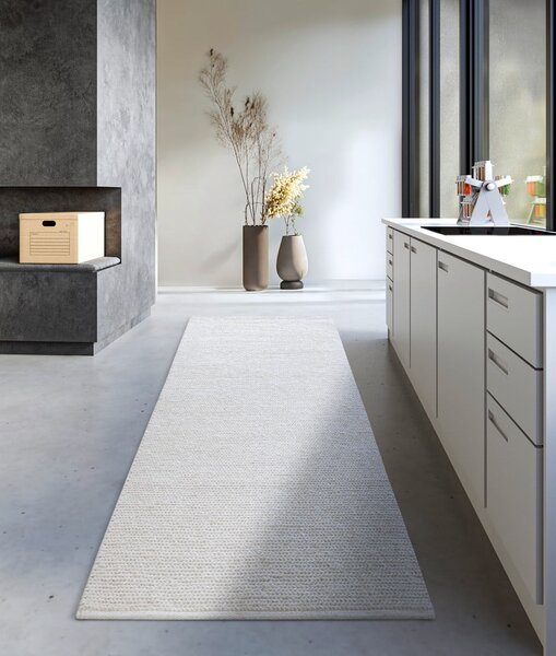 Covor tip traversă alb țesut manual din lână 80x200 cm Francois – Villeroy&Boch