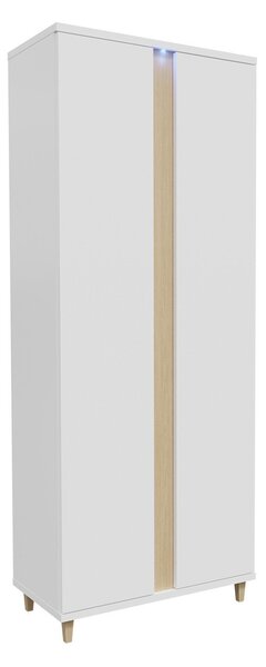 Dulap FloremAlb lucios, Alb, Maro deschis, 20x9x6cm, Uși dulapUși dulap: Cu balamale