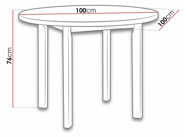 Masă Victorville 375Alb, 8cm, PAL laminat, Lemn