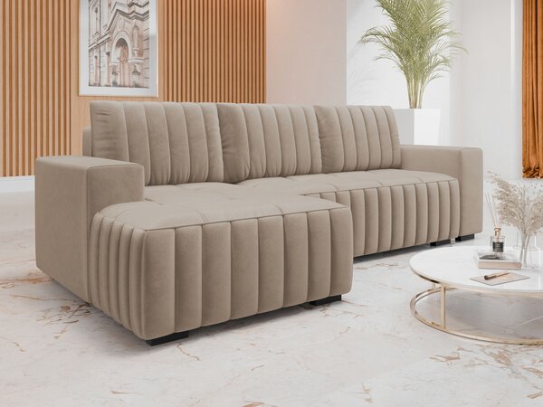 Colțar Columbus 154, Funcția de dormit, Spațiu de depozitare, 240x140x85cm, 104 kg, Picioare: Lemn, Lemn: Pin