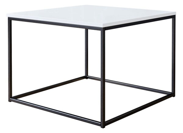 Măsuță de cafea Germantown 105Alb lucios, Negru mat, 4x6x6cm, PAL laminat, Unghiular