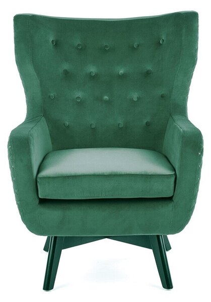 Fotoliu Houston 836, Verde închis, Negru, Tapiterie, 103x75x83cm, 18.5 kg