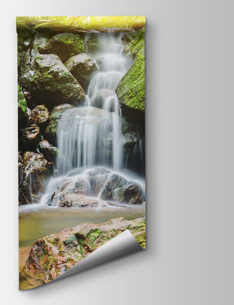 Fototapet Cascadă peste stânci cu mușchi, Fototapet designer, Fototapet populare, u28694 - Tapeko.ro