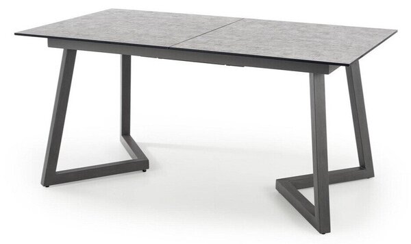 Masă Houston 1114Gri inchis, Gri deschis, 8x9x16cm, ExtensieExtensie, MDF, Sticlă călită, Metal