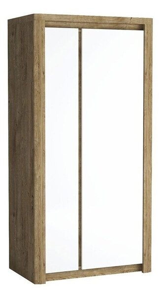 Dulap Etrmona 100Ribbeck stejar, Alb lucios, 20x10x6cm, Uși dulapUși dulap: Cu balamale