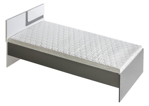 Pat Aviseve 103Single, Gri inchis, 90x200, PAL laminat, Somiera patSomiera pat, 10x21x8cm