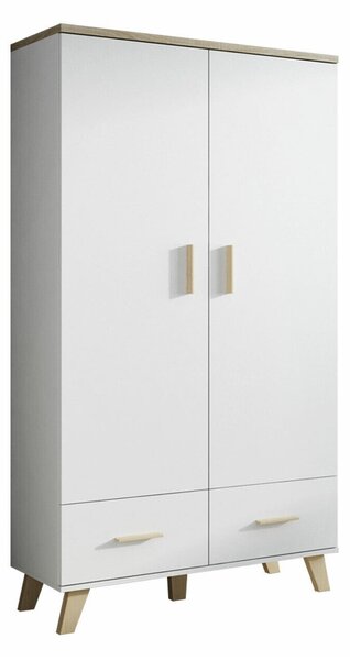 Dulap Larfloi 111Stejar Sonoma, Alb, 19x11x6cm, Uși dulapUși dulap: Cu balamale
