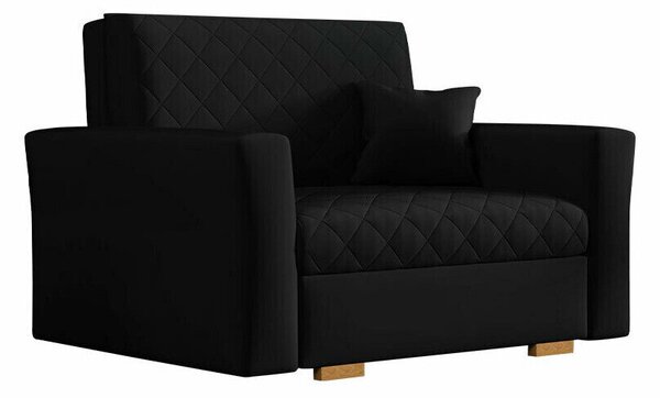 Fotoliu Clarona INegru, 9x12x10cm, Tapiterie, PicioarePicioare: Lemn, Mobilier deja asamblatMobilier deja asamblat