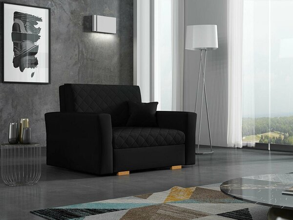 Fotoliu Clarona INegru, 9x12x10cm, Tapiterie, PicioarePicioare: Lemn, Mobilier deja asamblatMobilier deja asamblat