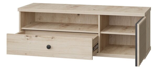 Comodă TV Venmava 106Negru, Stejar artizan, 12x4x4cm