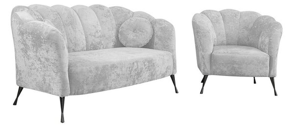 Set mobilier tapițat Providence 152Gri deschis, Tapiterie