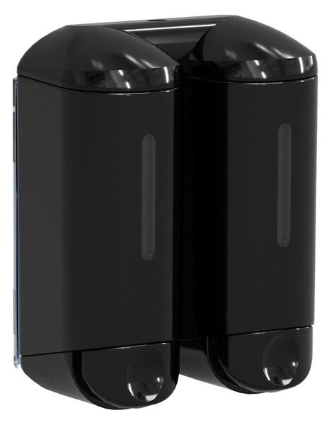 MARPLAST MARPLAST, SHOWER SMALL dozator dublu de sapun lichid, 2x170ml, negru, A94603