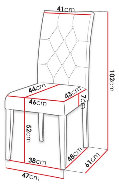 Scaun Racine 11110x5x6cm, Tapiterie, Din lemn, Lemn