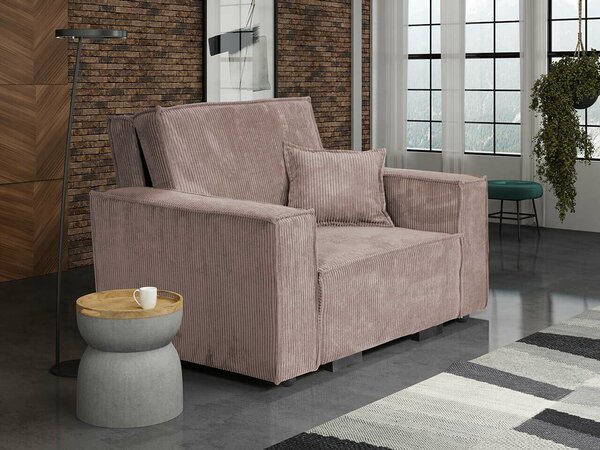 Fotoliu Clarlen IRoze, 9x12x10cm, Tapiterie, PicioarePicioare: Lemn, Mobilier deja asamblatMobilier deja asamblat