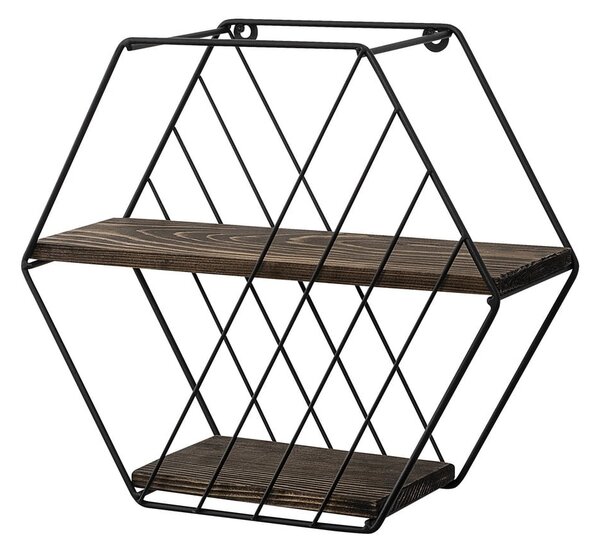 Raft maro etajat din lemn de molid 44 cm Liliales – Kalune Design