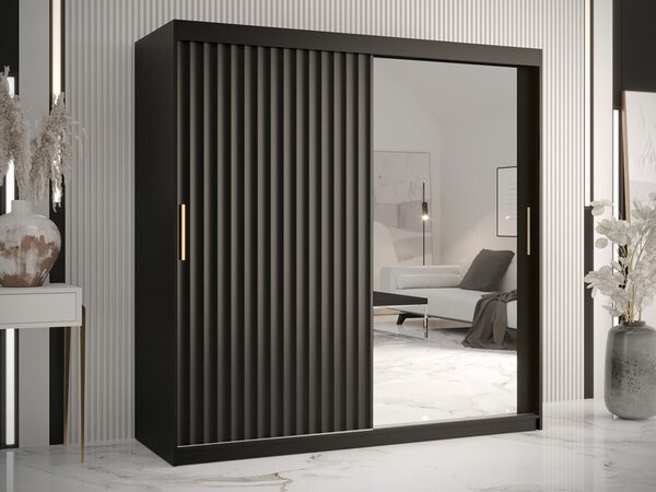 Dulap Hartford 338Negru, 20x18x6cm, Uși dulapUși dulap: Glisante