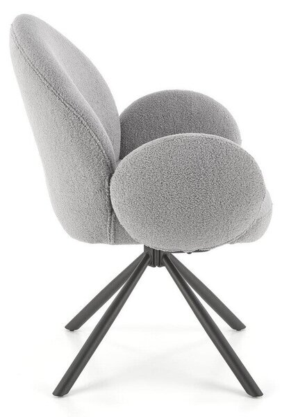 Scaun Houston 1527Gri, Negru, 9x6x6cm, Tapiterie, Metalic