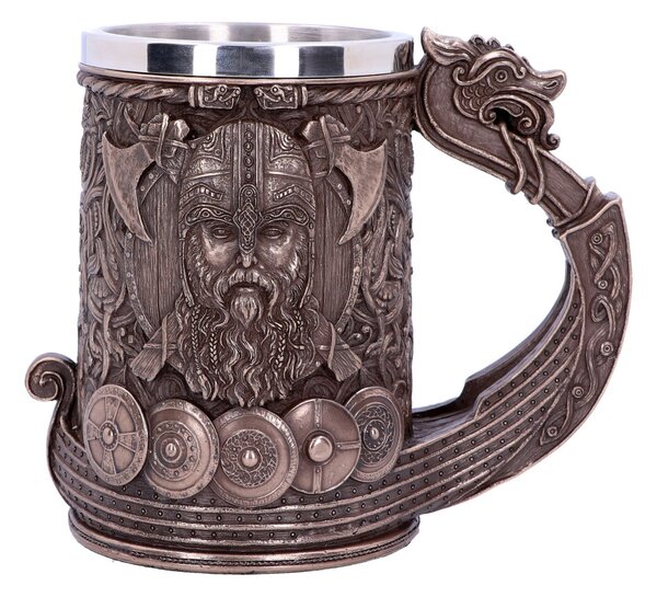 Halbă viking Drakkar - bronz