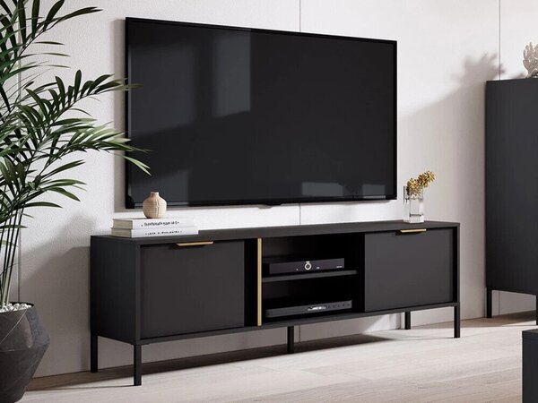 Comodă TV Velsoru 106Auriu, Antracit, 15x5x4cm