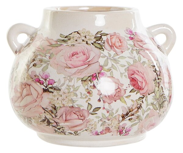 Vaza Decorativa Pink Roses din ceramica delicata 20x16 cm