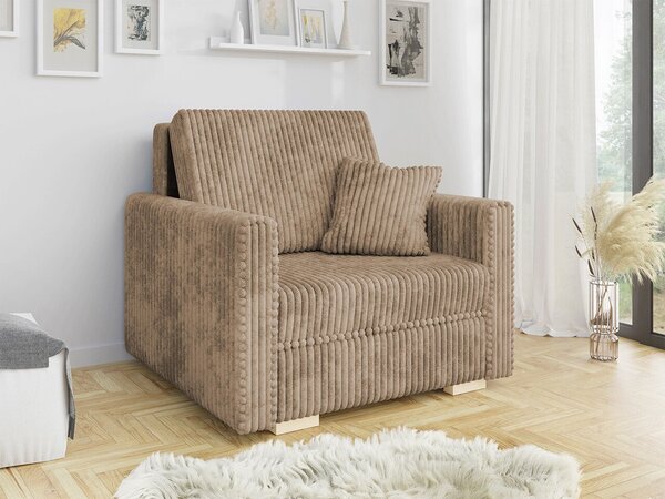 Fotoliu Solrin IMaro deschis, 9x10x10cm, Tapiterie, PicioarePicioare: Lemn, Mobilier deja asamblatMobilier deja asamblat