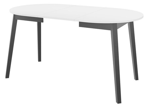 Masă Edmond 112Negru, Alb, 8cm, ExtensieExtensie, PAL laminat, Lemn