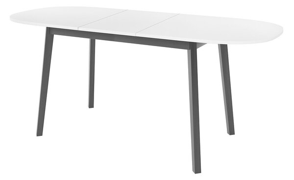 Masă Edmond 114Alb, Negru, 8x8x15cm, ExtensieExtensie, PAL laminat, Lemn