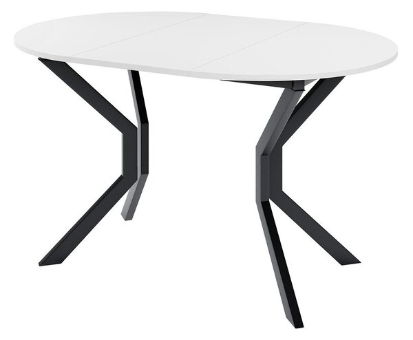 Masă Edmond 111Negru, Alb, 8cm, ExtensieExtensie, PAL laminat, Metal