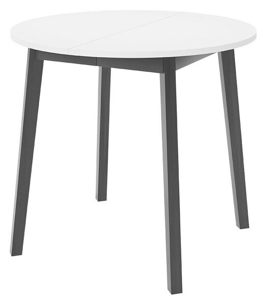 Masă Edmond 112Negru, Alb, 8cm, ExtensieExtensie, PAL laminat, Lemn