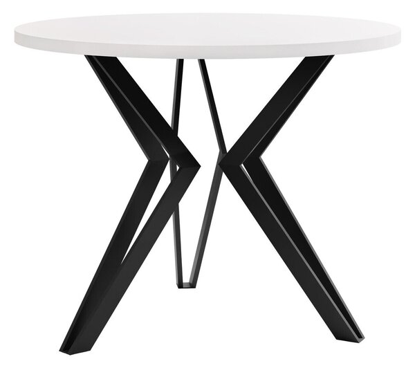 Măsuță de cafea Dearborn 105Negru, Alb, 5cm, PAL laminat, Rotund