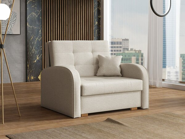 Fotoliu Silona ICrem, 9x10x10cm, Tapiterie, PicioarePicioare: Lemn, Mobilier deja asamblatMobilier deja asamblat